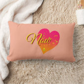 Coussin Rectangle Logo Cœur Abricot Maintenant (Couverture)