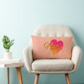 Coussin Rectangle Logo Cœur Abricot Maintenant (Chaise)
