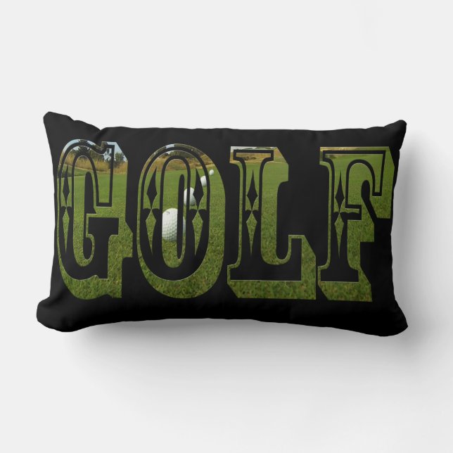 Coussin Rectangle Logo D'Image Dimensionnelle De Golf, (Recto)
