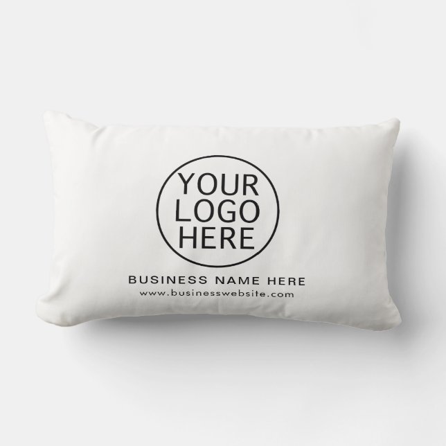 Coussin Rectangle Logo et site Web de votre entreprise simple (Recto)