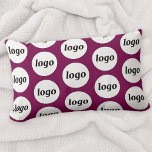 Coussin Rectangle Logo Motif Business Promotion Cherry Pink<br><div class="desc">Un logo minimaliste simple pour favoriser la fidélité à la marque et promouvoir votre petite entreprise. Remplacez le logo par le vôtre et modifiez la couleur arrière - plan dans l'outil de conception pour customiser. Utilisez-les dans votre entreprise, hôtel, café, restaurant, bureau ou magasin, ou vendez-les ou donnez-les à vos...</div>