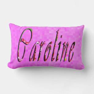 Coussin Rectangle Logo nommé floral de Caroline,