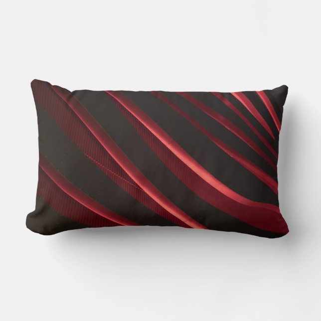 Coussin Rectangle Logo rouge et noir (Recto)