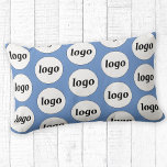 Coussin Rectangle Logo simple Motif Business Promoted Blue<br><div class="desc">Un logo minimaliste simple pour favoriser la fidélité à la marque et promouvoir votre petite entreprise. Remplacez le logo par le vôtre et modifiez la couleur arrière - plan dans l'outil de conception pour customiser. Utilisez-les dans votre entreprise, hôtel, café, restaurant, bureau ou magasin, ou vendez-les ou donnez-les à vos...</div>