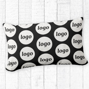 Coussin Rectangle Logo simple Motif Business promotionnel Noir