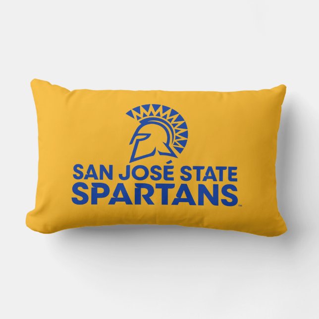 Coussin Rectangle Logo Wordmark de Spartans d'état de San Jose (Recto)