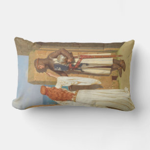 Coussin Rectangle L'ombre du chevalier (par Edmund Blair Leighton)