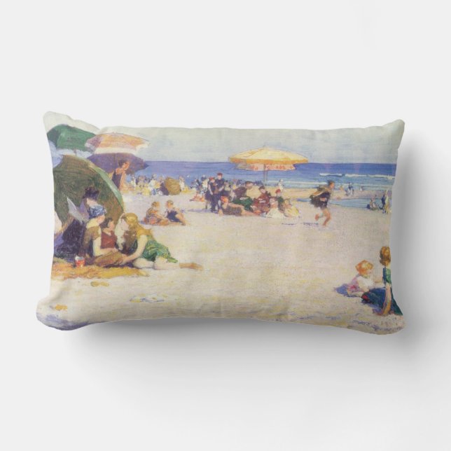Coussin Rectangle Long Beach (État de New York) (Recto)