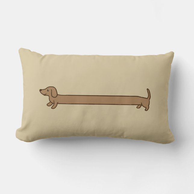 Coussin Rectangle Long teckel superbe (Recto)