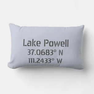 Coussin Rectangle Longitude de la latitude du lac Powell