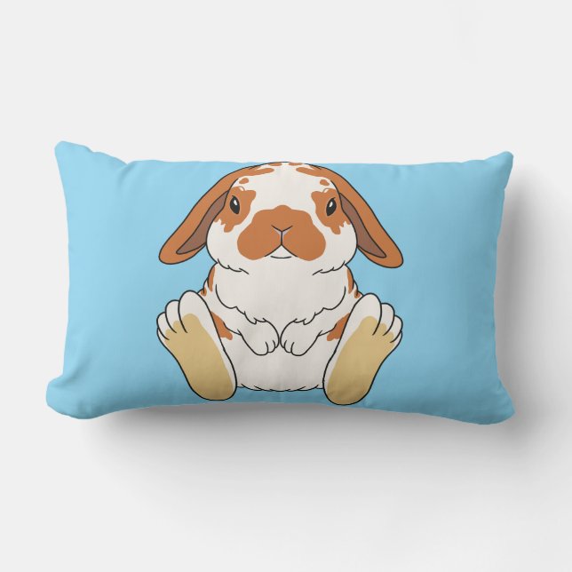 Coussin Rectangle Lop Bunny Broken Orange (Recto)