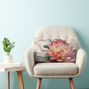 Coussin Rectangle Lotus Art
