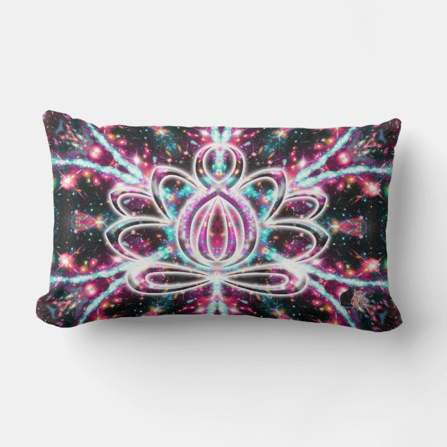 Coussin Rectangle Lotus Zen Phosphorescent (Recto)