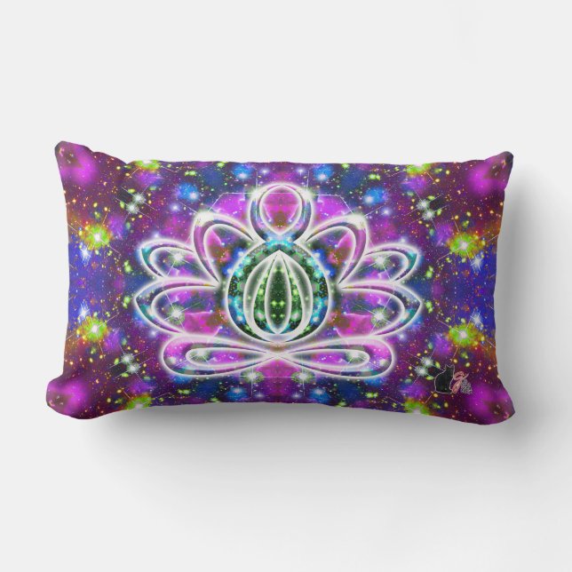 Coussin Rectangle Lotus Zen Resplendissant (Recto)