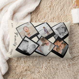 Coussin Rectangle Love Always – Custom Family Photo Collage Pillow