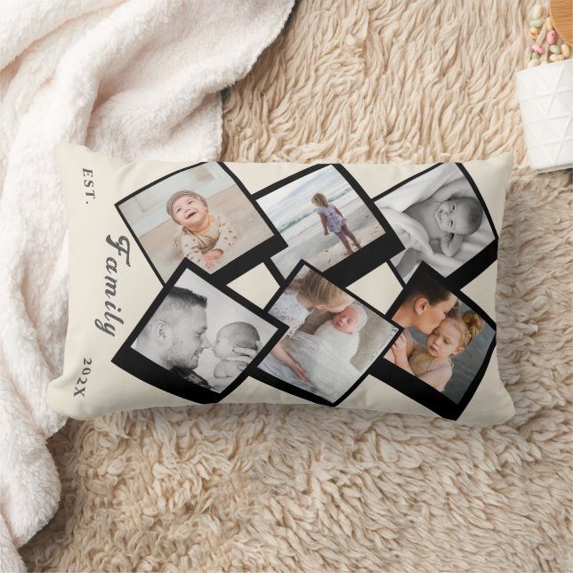 Coussin Rectangle Love Always – Custom Family Photo Collage Pillow (Couverture)