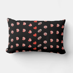 Coussin Rectangle Love American Football - Gridiron Fans Heart
