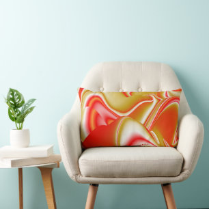 Coussin Rectangle Love and Gold Abstrait 3D Rainbowart