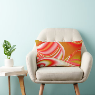 Coussin Rectangle Love and Gold Abstrait 3D Rainbowart