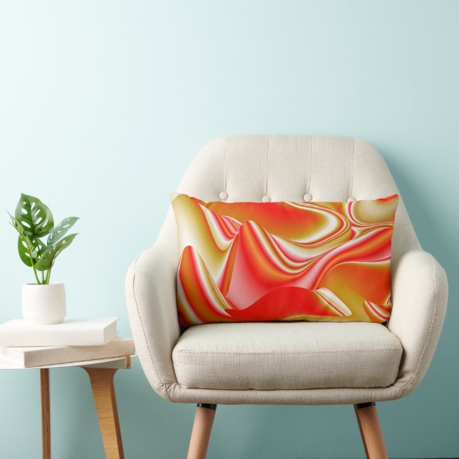 Coussin Rectangle Love and Gold Abstrait 3D Rainbowart (Chaise)