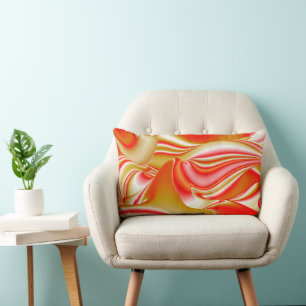 Coussin Rectangle Love and Gold Abstrait 3D Rainbowart