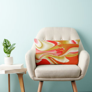Coussin Rectangle Love and Gold Abstrait 3D Rainbowart