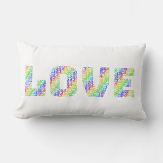 Coussin Rectangle LOVE & HEAL: Dual-Sided Rainbow Affirmation Throw