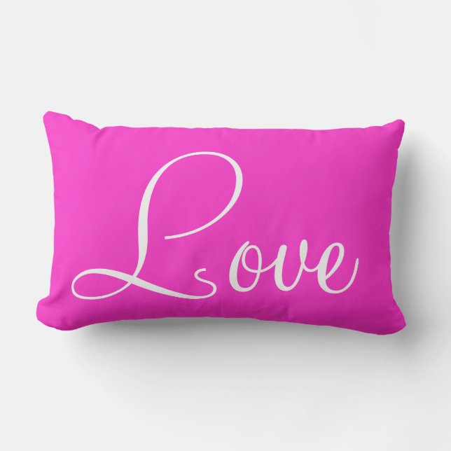 Coussin Rectangle Love Je'taime Lumbar Jeu d'oreiller (Recto)