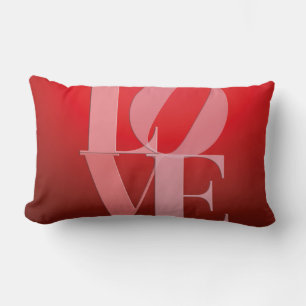 Coussin Rectangle Love Romance Rouge rose