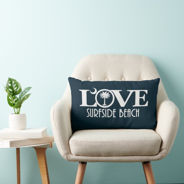Coussin Rectangle LOVE Surfside Beach Caroline du Sud (Chaise)
