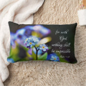 Coussin Rectangle Luc 1:37 Car avec Dieu rien ne sera impossible (Couverture)
