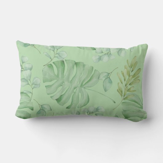 Coussin Rectangle Lumbar Pillow – Jungle Alligator – Custom Name (Verso)