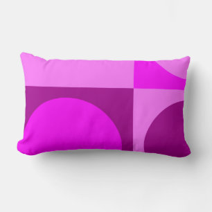 Coussin Rectangle Lumbar Support Cushion, Tiles&Dots en rose