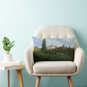 Coussin Rectangle Lumière du matin sur le mont Rainier