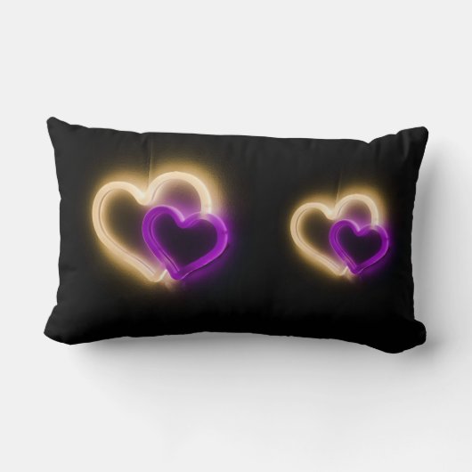 Coussin Rectangle Lumière en forme de coeur (Verso)