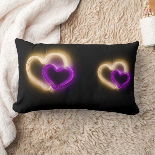 Coussin Rectangle Lumière en forme de coeur (Couverture)