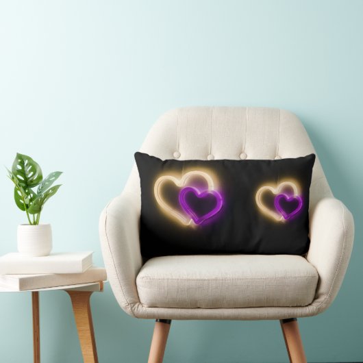 Coussin Rectangle Lumière en forme de coeur (Chaise)