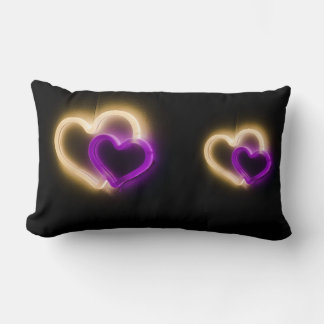 Coussin Rectangle Lumière en forme de coeur