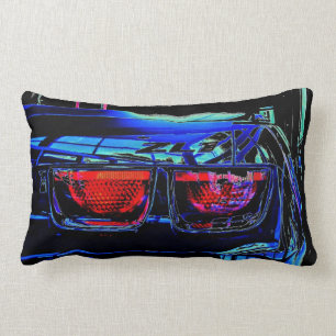Coussin Rectangle Lumières et décalque noirs de queue de Chevrolet