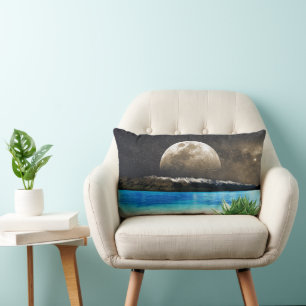 Coussin Rectangle Lune Et Plage