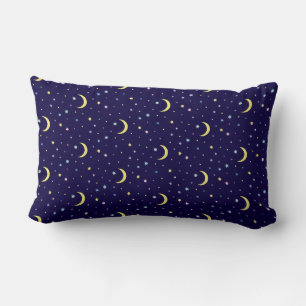 Coussin Rectangle Lunes et étoiles.