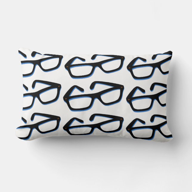Coussin Rectangle Lunettes de nerd cool (Recto)