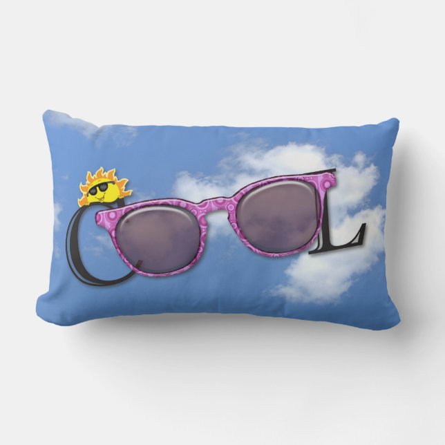 Coussin Rectangle Lunettes de soleil d'été cool (Recto)