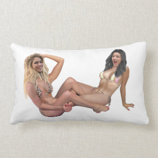 COUSSIN RECTANGLE LUTTE À BASE DE CHATOUILLES ENTRE NANAS