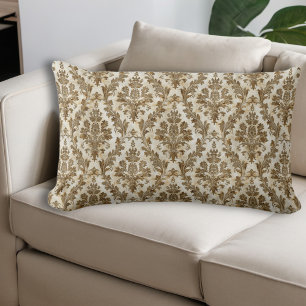 Coussin Rectangle Luxueux et élégant Damas d'ivoire