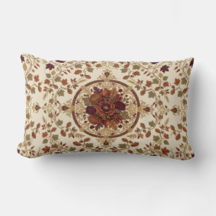 Coussin Rectangle Luxueux Floral Médallion Décoratif d'Automne Vinta