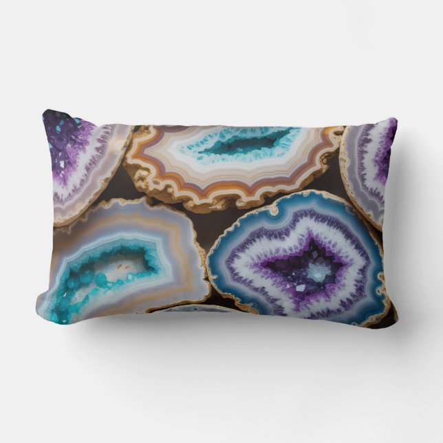 Coussin Rectangle Luxurious Amethyst Agate (Recto)