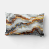Coussin Rectangle Luxury Gold Vein Marble Pillow (Verso)