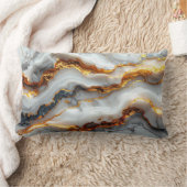Coussin Rectangle Luxury Gold Vein Marble Pillow (Couverture)