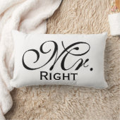 Coussin Rectangle M. Droite Scroll Texte En Noir Et Blanc (Couverture)